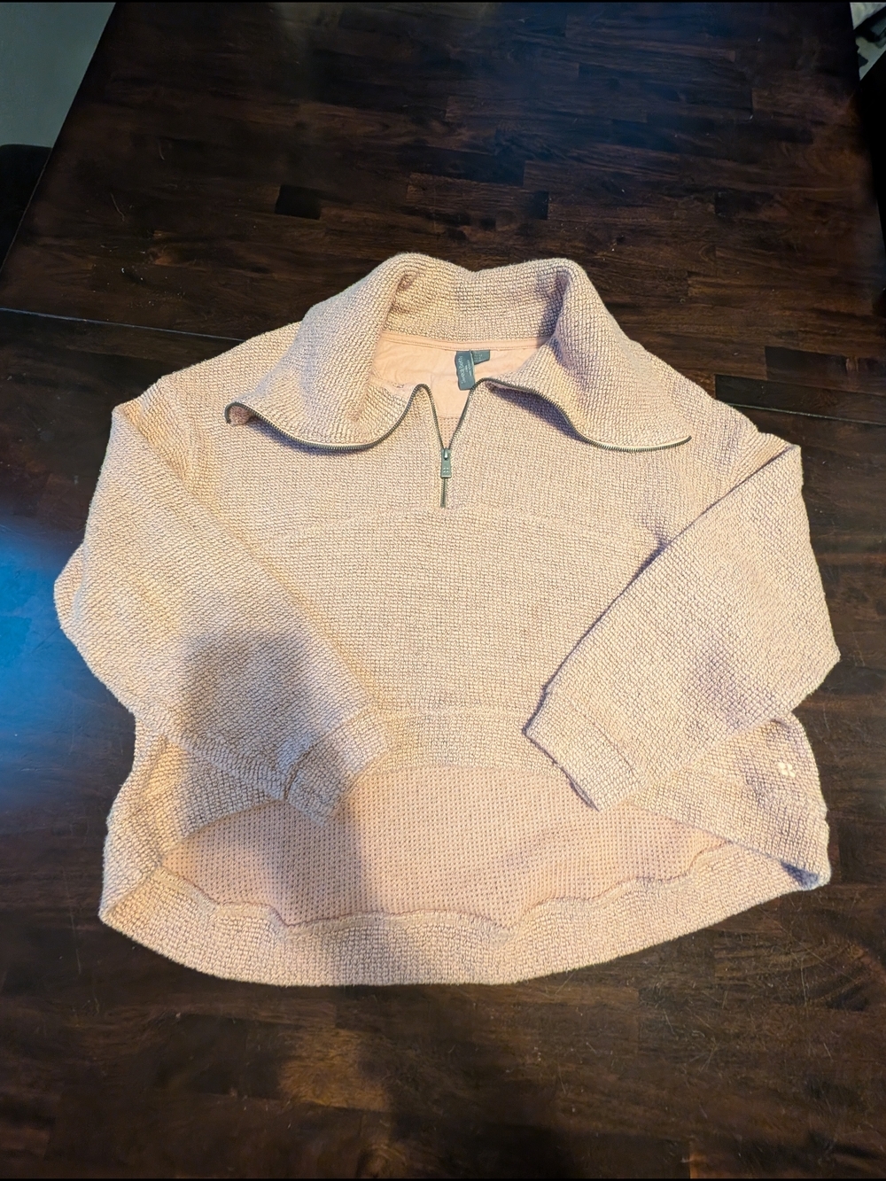 Sweaty Betty Restful Boucle Half-Zip Sweater, Dusty Pink, Women's 10